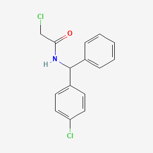 molecular formula C15H13Cl2NO B1622506 2-chloro-N-[(4-chlorophenyl)(phenyl)methyl]acetamide CAS No. 92435-83-1