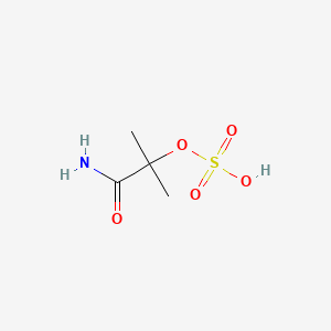 molecular formula C4H9NO5S B1622537 2-Methyl-2-(sulphooxy)propionamide CAS No. 49562-37-0
