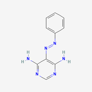molecular formula C10H10N6 B1622541 5-Phenylazopyrimidine-4,6-diamine CAS No. 54288-02-7