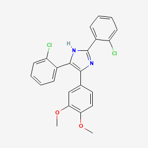 B1622549 2,4-Bis(2-chlorophenyl)-5-(3,4-dimethoxyphenyl)-1H-imidazole CAS No. 71360-31-1