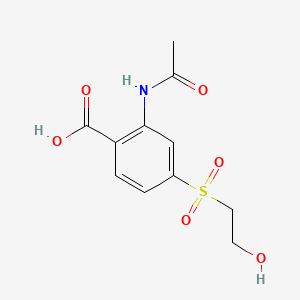 molecular formula C11H13NO6S B1622560 2-(Acetamido)-4-[(2-hydroxyethyl)sulphonyl]benzoic acid CAS No. 84712-88-9