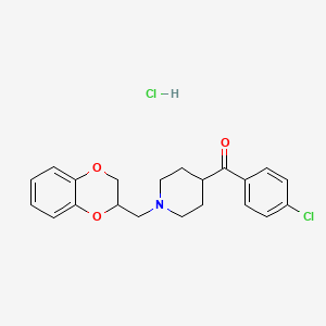 Methanone, (4-chlorophenyl)(1-((2,3-dihydro-1,4-benzodioxin-2-yl)methyl)-4-piperidinyl)-, hydrochloride