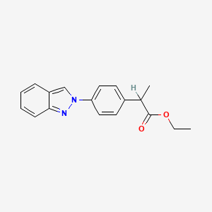2-(p-(2H-Indazol-2-yl)phenyl)propionic acid ethyl ester