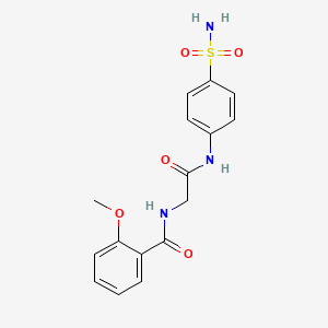 Benzamide, N-(2-((4-(aminosulfonyl)phenyl)amino)-2-oxoethyl)-ar-methoxy-