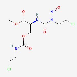Serine, N-((2-chloroethyl)nitrosocarbamoyl)-, methyl ester, (2-chloroethyl)carbamate (ester), L-