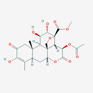 molecular formula C23H28O11 B162260 Bruceine B CAS No. 25514-29-8