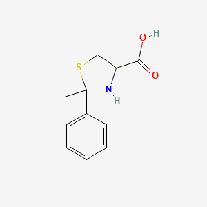 molecular formula C11H13NO2S B1622607 2-Methyl-2-phenyl-4-thiazolidine carboxylic acid CAS No. 308122-35-2