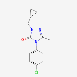 molecular formula C13H14ClN3O B1622609 4-(4-氯苯基)-1-(环丙基甲基)-3-甲基-1H-1,2,4-三唑-5(4H)-酮 CAS No. 860786-67-0
