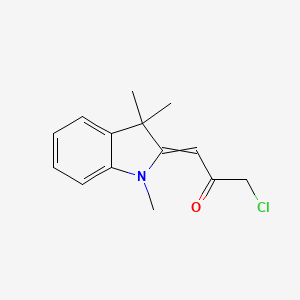 molecular formula C14H16ClNO B1622610 1-Chloro-3-(1,3,3-trimethyl-1,3-dihydro-indol-2-ylidene)-propan-2-one CAS No. 92297-75-1