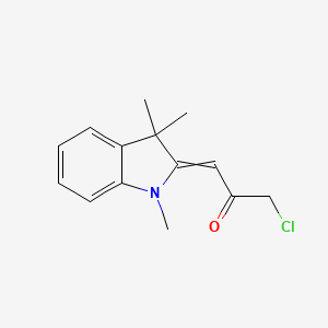 molecular formula C14H16ClNO B1622610 1-Chloro-3-(1,3,3-trimethylindol-2-ylidene)propan-2-one CAS No. 92297-75-1