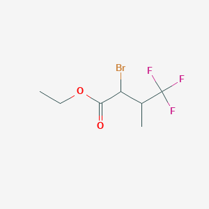 molecular formula C7H10BrF3O2 B1622612 Ethyl 2-bromo-3-methyl-4,4,4-trifluorobutyrate CAS No. 2024-54-6