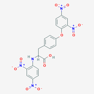molecular formula C21H15N5O11 B162262 N,O-Bis(2,4-dinitrophenyl)-L-tyrosine CAS No. 1694-93-5