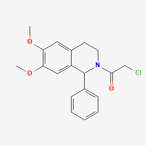 B1622620 2-Chloro-1-(6,7-dimethoxy-1-phenyl-3,4-dihydro-1H-isoquinolin-2-yl)-ethanone CAS No. 66040-35-5