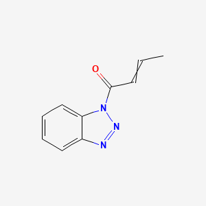 molecular formula C10H9N3O B1622621 1-(2-Butenoyl)-1H-benzotriazole CAS No. 55889-32-2