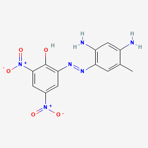 molecular formula C13H12N6O5 B1622626 2-(4,6-Diamino-m-tolylazo)-4,6-dinitrophenol CAS No. 6247-27-4