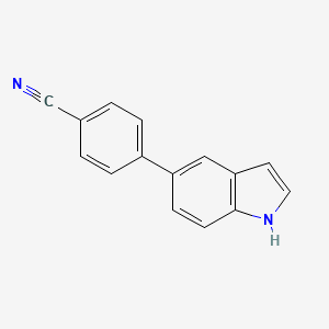 molecular formula C15H10N2 B1622633 4-(1H-indol-5-yl)benzonitrile CAS No. 694533-08-9