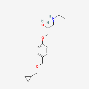 molecular formula C17H27NO3 B1622653 1-(4-(Cyclopropylmethoxymethyl)phenoxy)-3-isopropylaminopropan-2-ol CAS No. 63659-22-3