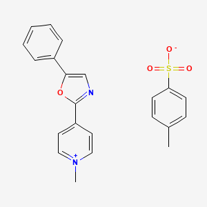 molecular formula C22H20N2O4S B1622662 Pyridinium, 1-methyl-4-(5-phenyl-2-oxazolyl)-, p-toluenesulfonate CAS No. 74718-18-6