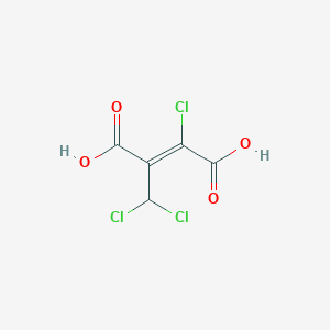 molecular formula C5H3Cl3O4 B162271 (E)-2-Chloro-3-(dichloromethyl)-2-butenedioic acid CAS No. 126572-80-3