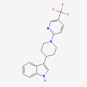molecular formula C19H18F3N3 B1622730 3-[1-[5-(Trifluoromethyl)-2-pyridinyl]-4-piperidinyl]-1H-indole CAS No. 887418-66-8