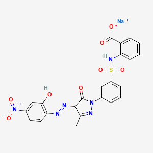 Sodium 2-(((3-(4,5-dihydro-4-((2-hydroxy-4-nitrophenyl)azo)-3-methyl-5-oxo-1H-pyrazol-1-yl)phenyl)sulphonyl)amino)benzoate