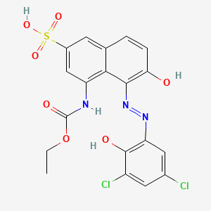 5-[(3,5-Dichloro-2-hydroxyphenyl)diazenyl]-4-(ethoxycarbonylamino)-6-hydroxynaphthalene-2-sulfonic acid