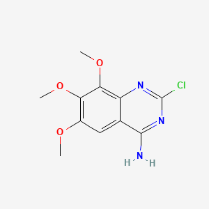 molecular formula C11H12ClN3O3 B1622743 2-Chloro-6,7,8-trimethoxyquinazolin-4-amine CAS No. 35795-13-2