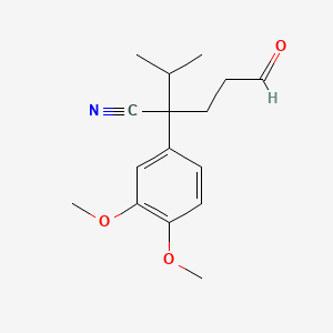 molecular formula C16H21NO3 B1622790 3-(3,4-Dimethoxyphenyl)-2-methyl-6-oxohexane-3-carbonitrile CAS No. 27339-25-9