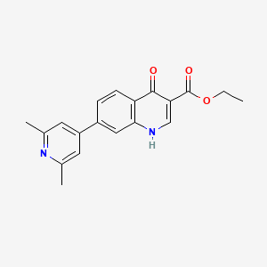 Ethyl 7-(2,6-dimethyl-4-pyridyl)-1,4-dihydro-4-oxoquinoline-3-carboxylate