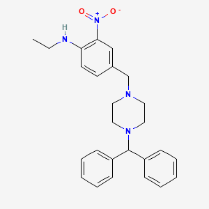 4-[[4-(Diphenylmethyl)piperazin-1-YL]methyl]-N-ethyl-2-nitroaniline