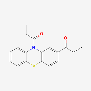 molecular formula C18H17NO2S B1622825 2,10-Dipropionyl-10H-phenothiazine CAS No. 93963-98-5