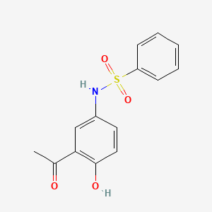 N-(3-Acetyl-4-hydroxyphenyl)benzenesulphonamide
