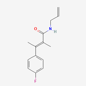 2-Butenamide, 3-(4-fluorophenyl)-2-methyl-N-2-propenyl-, (E)-