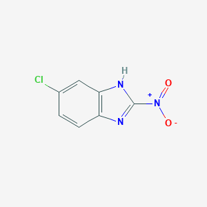 molecular formula C7H4ClN3O2 B162284 1H-Benzimidazole, 6-chloro-2-nitro- CAS No. 10045-40-6
