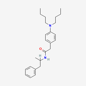 2-(p-(Dibutylamino)phenyl)-N-(alpha-methylphenethyl)acetamide