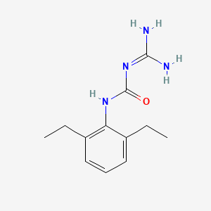 molecular formula C12H18N4O B1622871 N-(Aminoiminomethyl)-N'-(2,6-diethylphenyl)urea CAS No. 55832-01-4