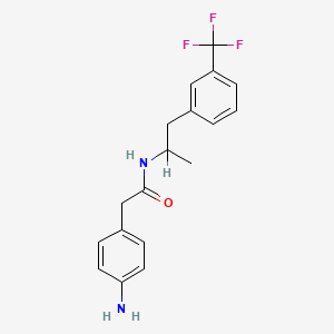 2-(p-Aminophenyl)-N-(alpha-methyl-m-trifluoromethylphenethyl)acetamide