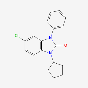 molecular formula C18H17ClN2O B1622882 1,3-Dihydro-5-chloro-1-cyclopentyl-3-phenyl-2H-benzimidazol-2-one CAS No. 79759-44-7