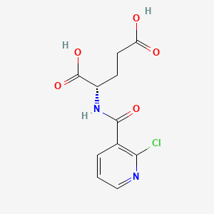 molecular formula C11H11ClN2O5 B1622884 Glutamic acid, N-(2-chloronicotinoyl)- CAS No. 76980-25-1