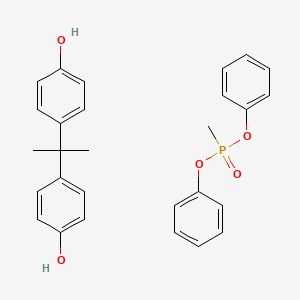 molecular formula C28H29O5P B1622891 Phenol, 4,4'-(1-methylethylidene)bis-, polymer with diphenyl methylphosphonate CAS No. 68664-06-2