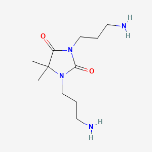 molecular formula C11H22N4O2 B1622911 1,3-Bis(3-aminopropyl)-5,5-dimethylimidazolidine-2,4-dione CAS No. 26412-79-3