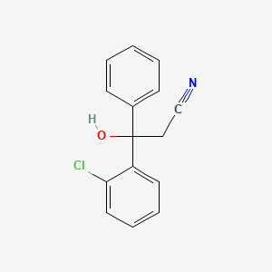 molecular formula C15H12ClNO B1622912 3-(o-Chlorophenyl)-3-hydroxy-3-phenylpropiononitrile CAS No. 35173-29-6