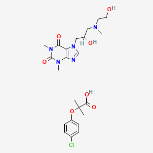 molecular formula C23H32ClN5O7 B1622926 Xantifibrate CAS No. 36921-54-7