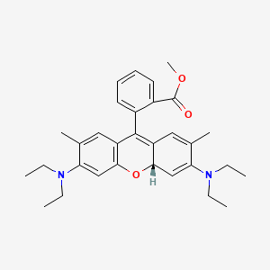 molecular formula C31H38N2O3 B1622932 Xanthylium, 3,6-bis(ethylamino)-9-(2-(methoxycarbonyl)phenyl)-2,7-dimethyl-, molybdatetungstatephosphate CAS No. 85959-61-1