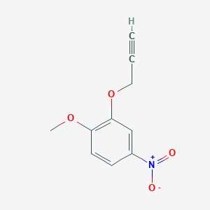molecular formula C10H9NO4 B1622946 Benzene, 1-methoxy-4-nitro-2-(2-propynyloxy)- CAS No. 89228-66-0