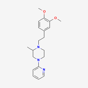 molecular formula C20H27N3O2 B1622963 Piperazine, 1-(2-(3,4-dimethoxyphenyl)ethyl)-2-methyl-4-(2-pyridinyl)- CAS No. 63286-25-9