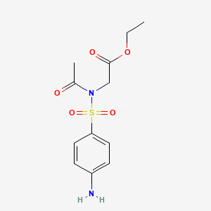 molecular formula C12H16N2O5S B1622981 Glycine, N-acetyl-N-((4-aminophenyl)sulfonyl)-, ethyl ester CAS No. 81865-32-9