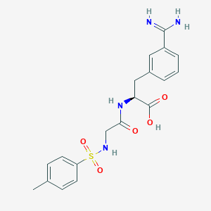 molecular formula C19H22N4O5S B162300 N(alpha)-Tosyl-glycyl-3-amidinophenylalanine CAS No. 133397-82-7