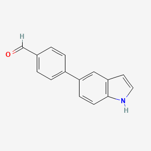 molecular formula C15H11NO B1623006 4-(1H-indol-5-yl)benzaldehyde CAS No. 893736-21-5