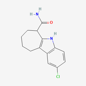 molecular formula C14H15ClN2O B1623034 2-Chloro-5,6,7,8,9,10-hexahydrocyclohepta[b]indole-6-carboxamide CAS No. 371219-74-8
